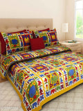 100% Cotton, queen size double bedsheet with 2 pillow cover