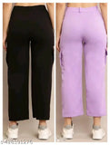 MJ FASHION LAVENDER AND BLACK COLOUR PANT