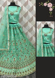 Women Sea Green Best Lehenga Choli