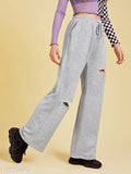 Kotty Women's Solid Grey Pyjamas and Lounge Pants