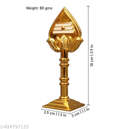 Yaa Catchy Lord Murugan & Vel to your Car Dashboard Golden Idol with crystal stones pooja & Office Hindu God Kartikeya ensuring a blessed and protected journey. (Small Vel & Umbrella Murugan)