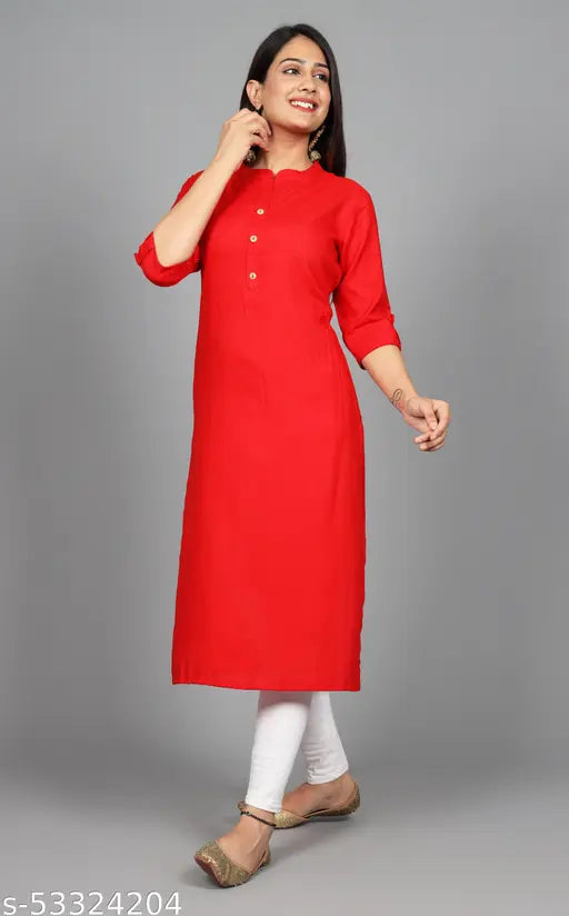 BADEEWAL WOMEN STRAIGHT SOLID KURTA