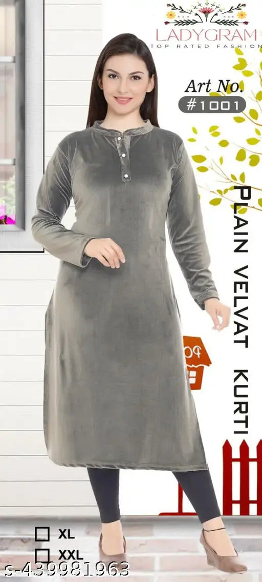 Winter Kurtis,Velvet kurti for ladies,Winter Kurtis For Ladies,Navy Blue Winter Kurti