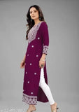 Rayon Badam Kurti Purple