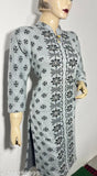 ladies woolen kurti for winter randomly 1 GREY FLOWER