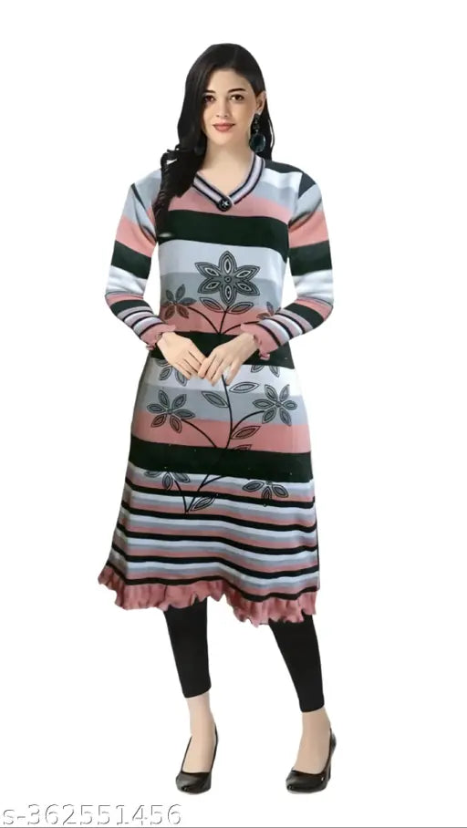 Women's Woolen Kurti For Winter Best for Daily Use