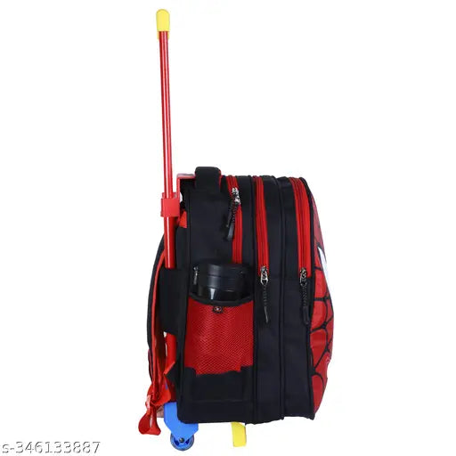 Indian Riders SPIDER School Kids Trolley Bag Inches- (BLACK) Waterproof Trolley ( 25 L) Waterproof Trolley (Red, 30 L)