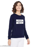 eddlees Stylish & Trendy Sweatshirts for Women Latest Winter | Blue Positive