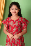 "Enchanting Princess Fairy Tale Printed Frock for Girls"