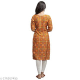 Stylish Women's Crepe Multicolor Color Ethnic Motif Printed Straight Kurti