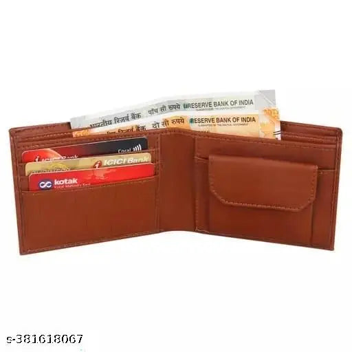 Zhermack Fancy Brown Two Fold leather Wallet for Men