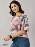 Women Multicolored Stylish New Design T shirt For women