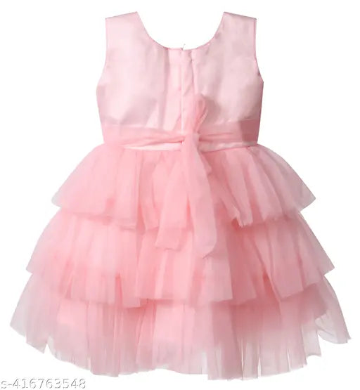 Baby Girls Net Dress Sleeveless Knee Length Party Dress