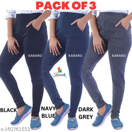 WOMENS STYLISH (L POCKET) JEGGINGS PACK OF 3 THREE COLOUR