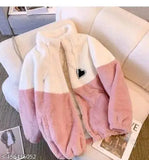 Womens sweater Zip hard Far pink White beauty ful colour