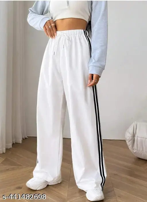 Tamina Women White Stripe Jogger