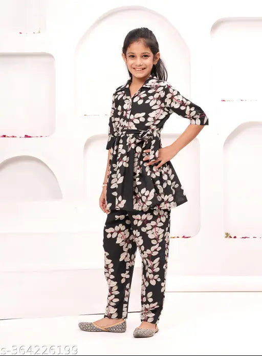 VCJ Present Girl Cotton Printed Co-ord set