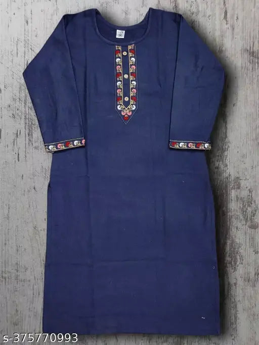 New winter embroidery kurti