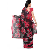 Printed Faux Georgette Pink Color Saree - GillKart