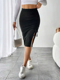 Pencil Bodycon Black SKirt For Woman