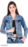 Stylish Women denim tiranga patti Jacket