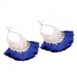 Women's Silver Plated Hook Dangler Hanging Tassels Earring-Silver - GillKart