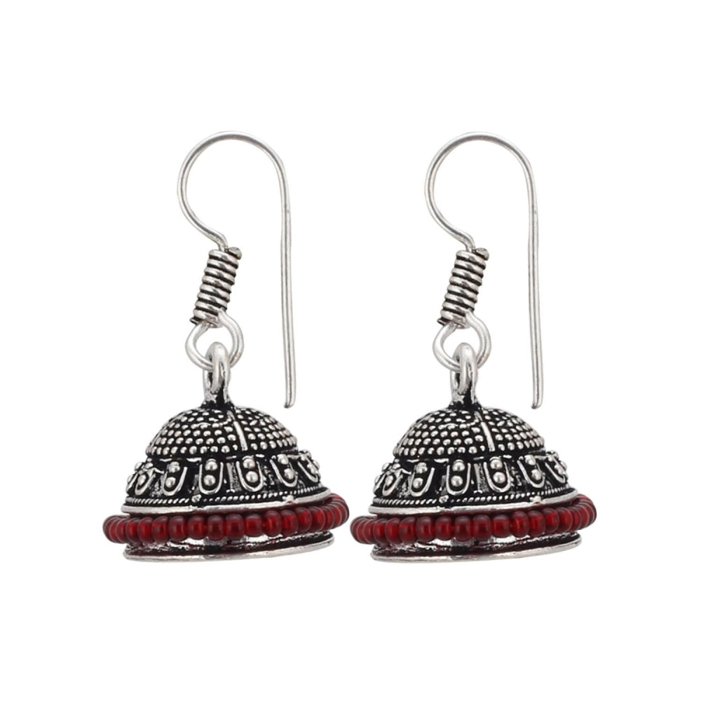 Women's Alloy Hook Dangler Hanging Silver Plated Earrings-Silver - GillKart