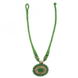 Green Color Designer Tibetan Style Fashion Necklace - GillKart