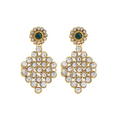 Gold Plated Kundan Jewellery Necklace Set With Earrings - GillKart