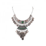 Afghani Tribal Antique Boho Oxidised Silver Necklace - GillKart