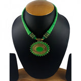 Green Color Designer Tibetan Style Fashion Necklace - GillKart