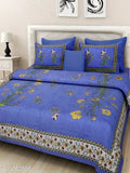 Rajasthani Jaipuri Printed Double Bed Bedsheet Combo Pack 2 Bedsheet with 4 Pillow Cover