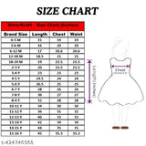 Silver Kraft Girls Peach Pleated Knee Length Frock for Party Wear