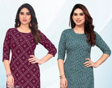 Myra Graceful Bandhani Kurtis (Pack of 2)