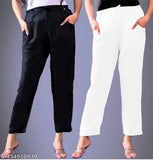 black & white women trouser combo set