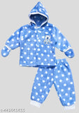 Kids Winter Wear Baby Boy Sweater Set- Sky Blue