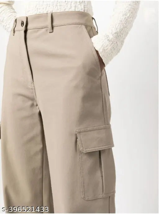 Casual Pants For Women: New Spring High-waisted Straight-legged Tapered Pants With Wide-legged Design