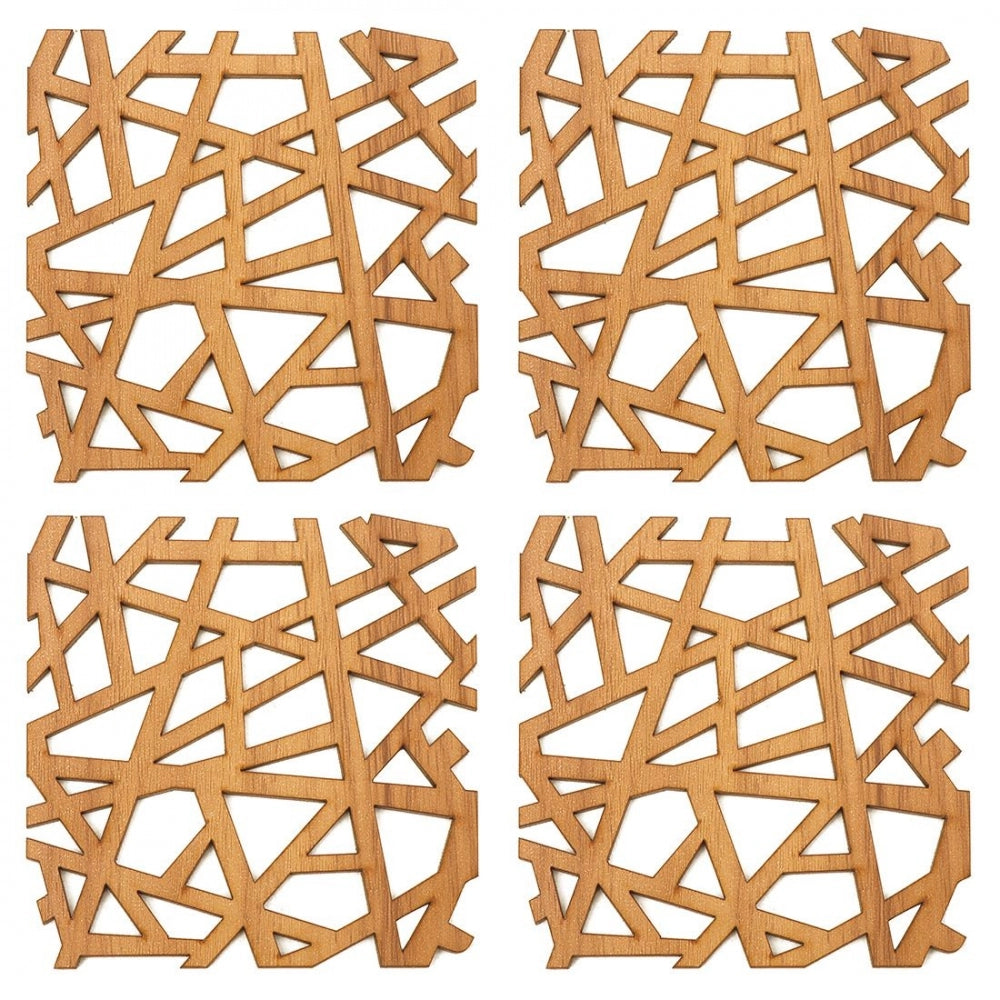 Wooden Coasters for Tea Coffee (Set of 4) - GillKart