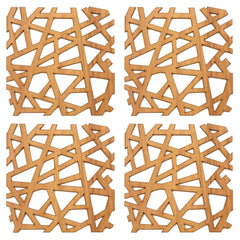 Wooden Coasters for Tea Coffee (Set of 4) - GillKart