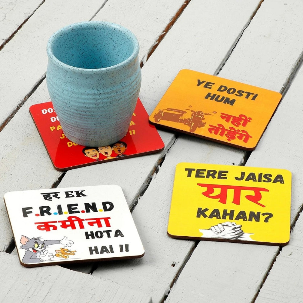 Wooden Coasters for Tea Coffee (Set of 4) - GillKart