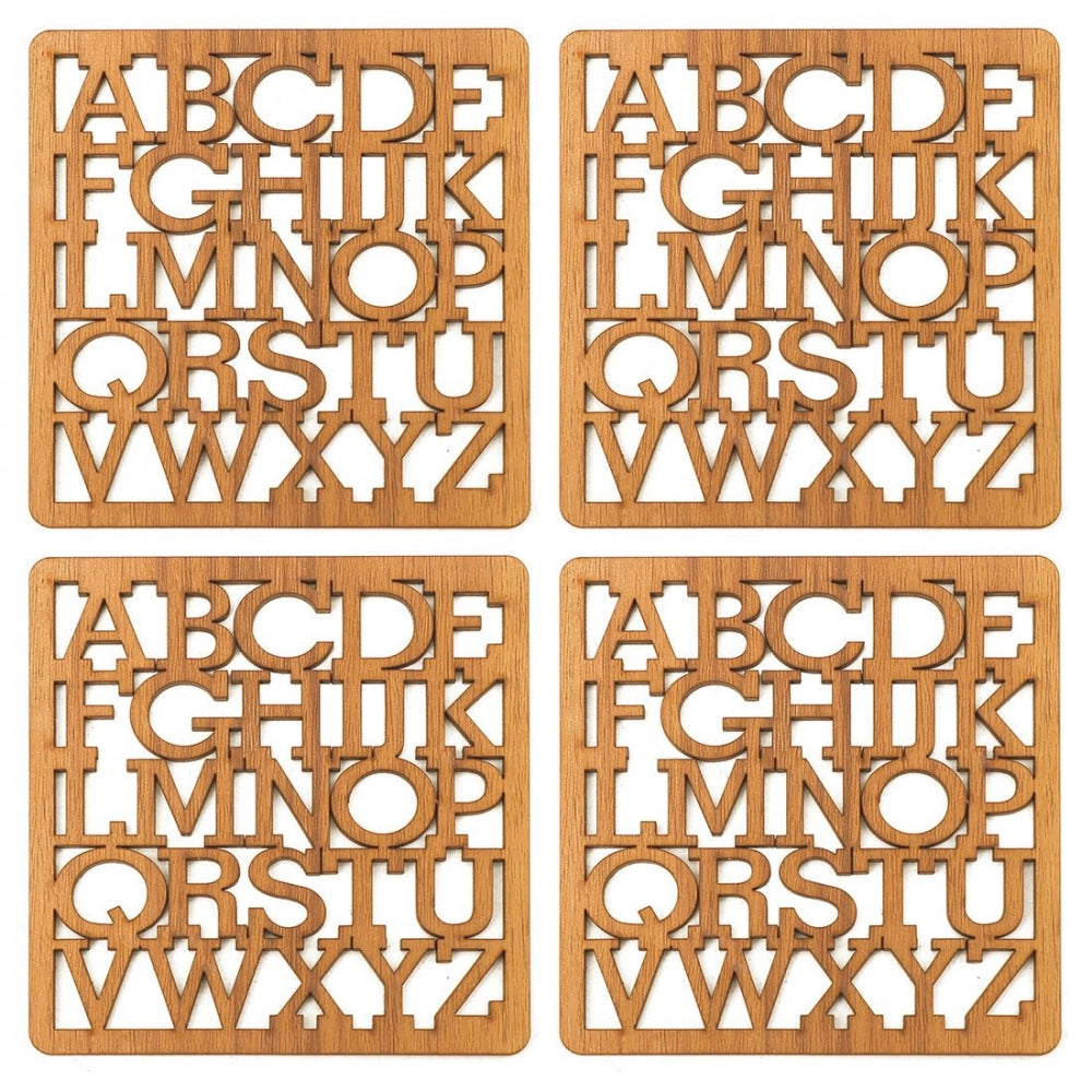 Wooden Coasters for Tea Coffee (Set of 4) - GillKart