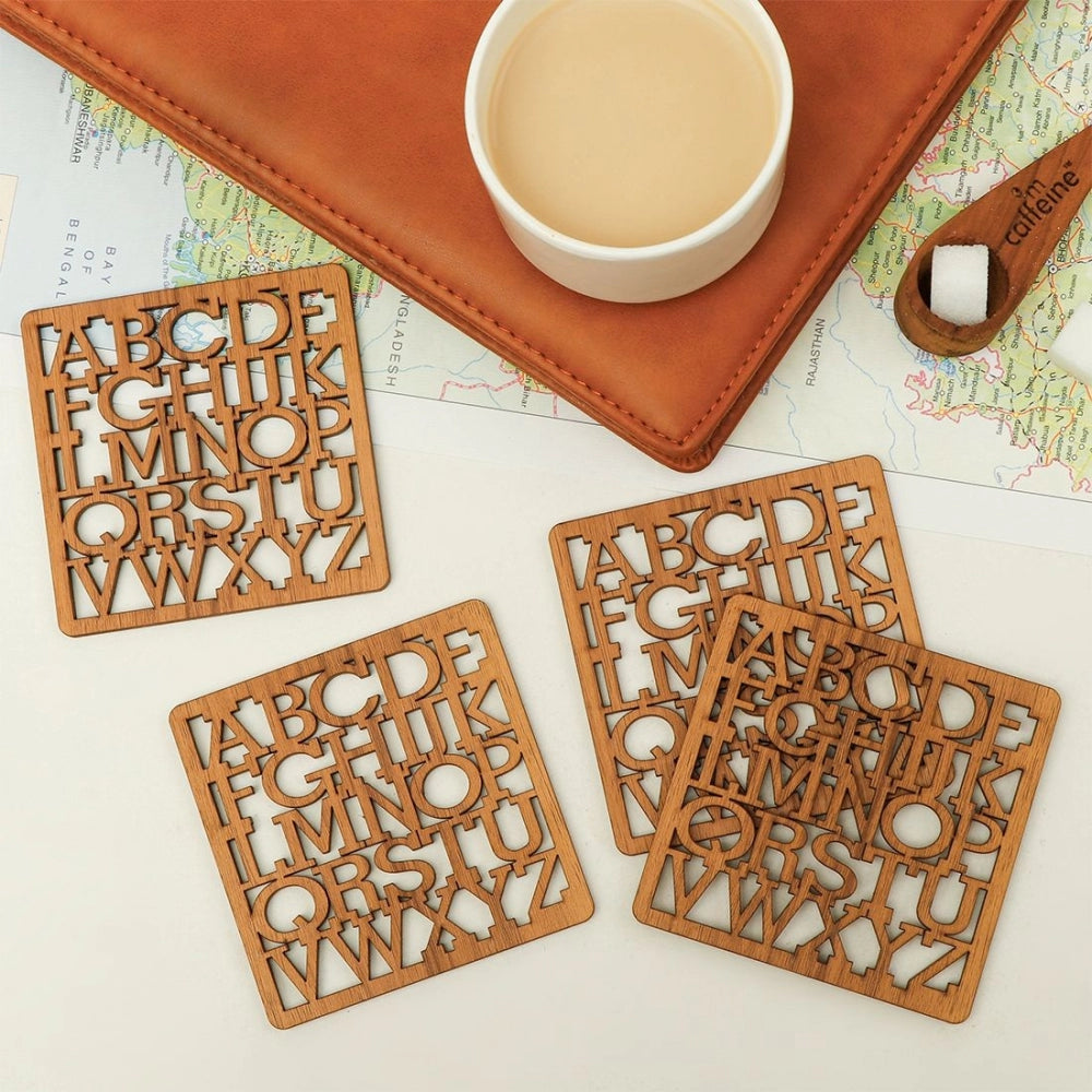 Wooden Coasters for Tea Coffee (Set of 4) - GillKart