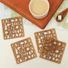 Wooden Coasters for Tea Coffee (Set of 4) - GillKart