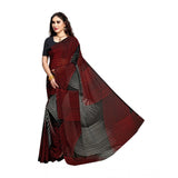 Women's Georgette Saree(Black,5-6 Mtrs) - GillKart