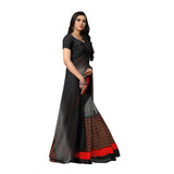 Women's Georgette Saree(Black,5-6 Mtrs) - GillKart