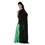 Women's Georgette Saree(Green,5-6 Mtrs) - GillKart