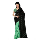 Women's Georgette Saree(Green,5-6 Mtrs) - GillKart