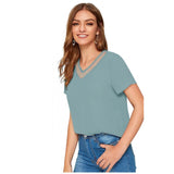 Women's Polyester, Knitting Western Wear T-Shirt (Pista) - GillKart