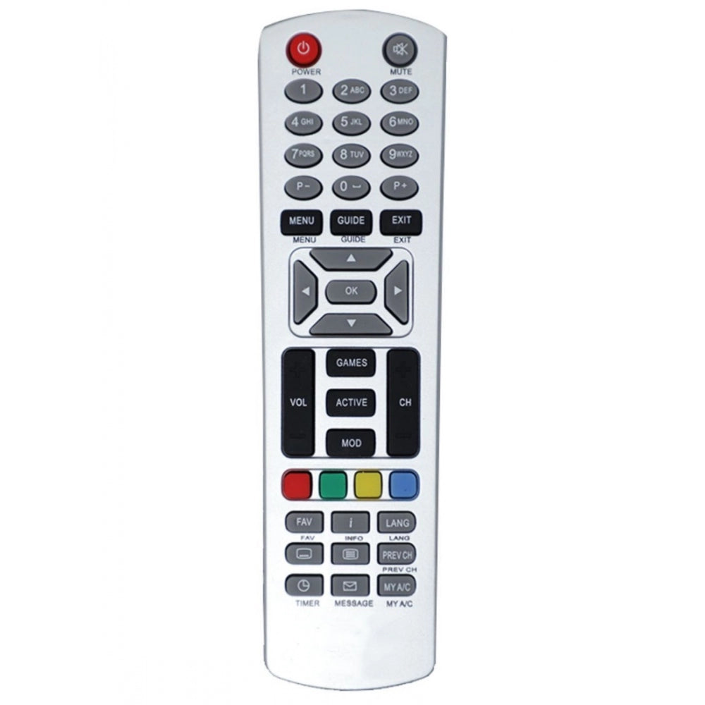 Set Top Box Remote Without Recording Feature, Compatible With Dish TV Zenega_4 DTH Remote Control_Old Remote Functions Must Be Exactly Same (Color:Multi) - GillKart