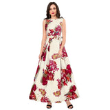 Women's Banglory Satin Silk Western Wear Flare Long Gown (Maroon) - GillKart